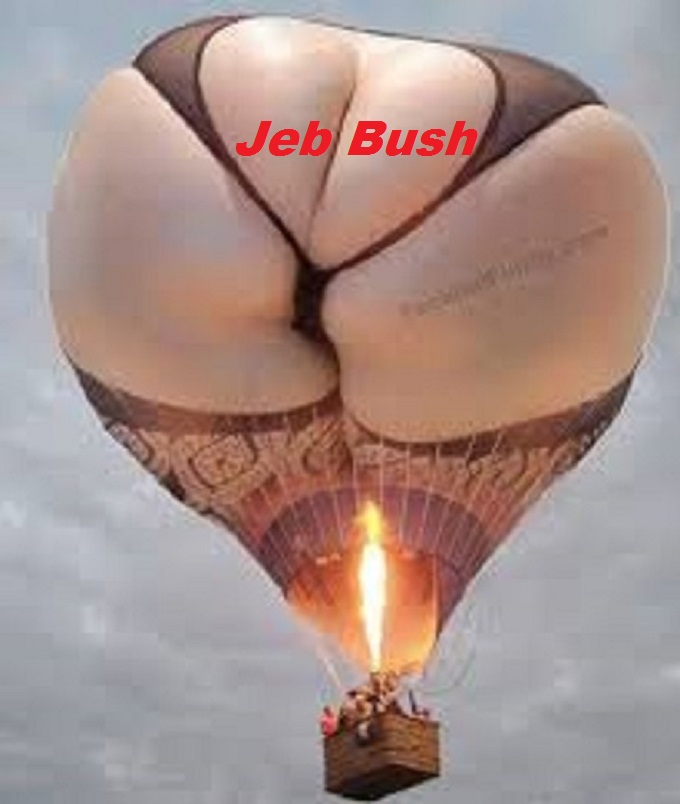 Fat Woman balloon Jeb Bush